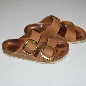 Birkenstock Arizona Big Gold Buckle - Oiled Leather Women size 41